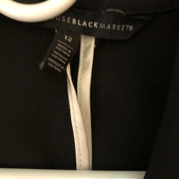 White House Black Market Black Short Sleeve Jacket - Picture 3 of 3